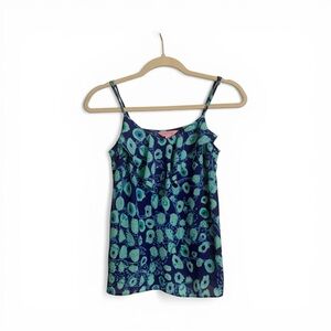 Lilly Pulitzer Karmen Cami Blue and Green Size XS